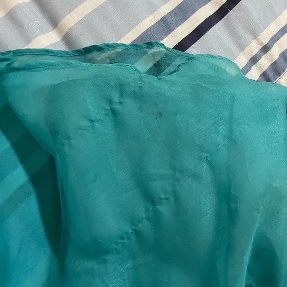 Party Time Special Occasion Green Prom Dress Gold Sequins Beads Jewels size 6 - Picture 14 of 17